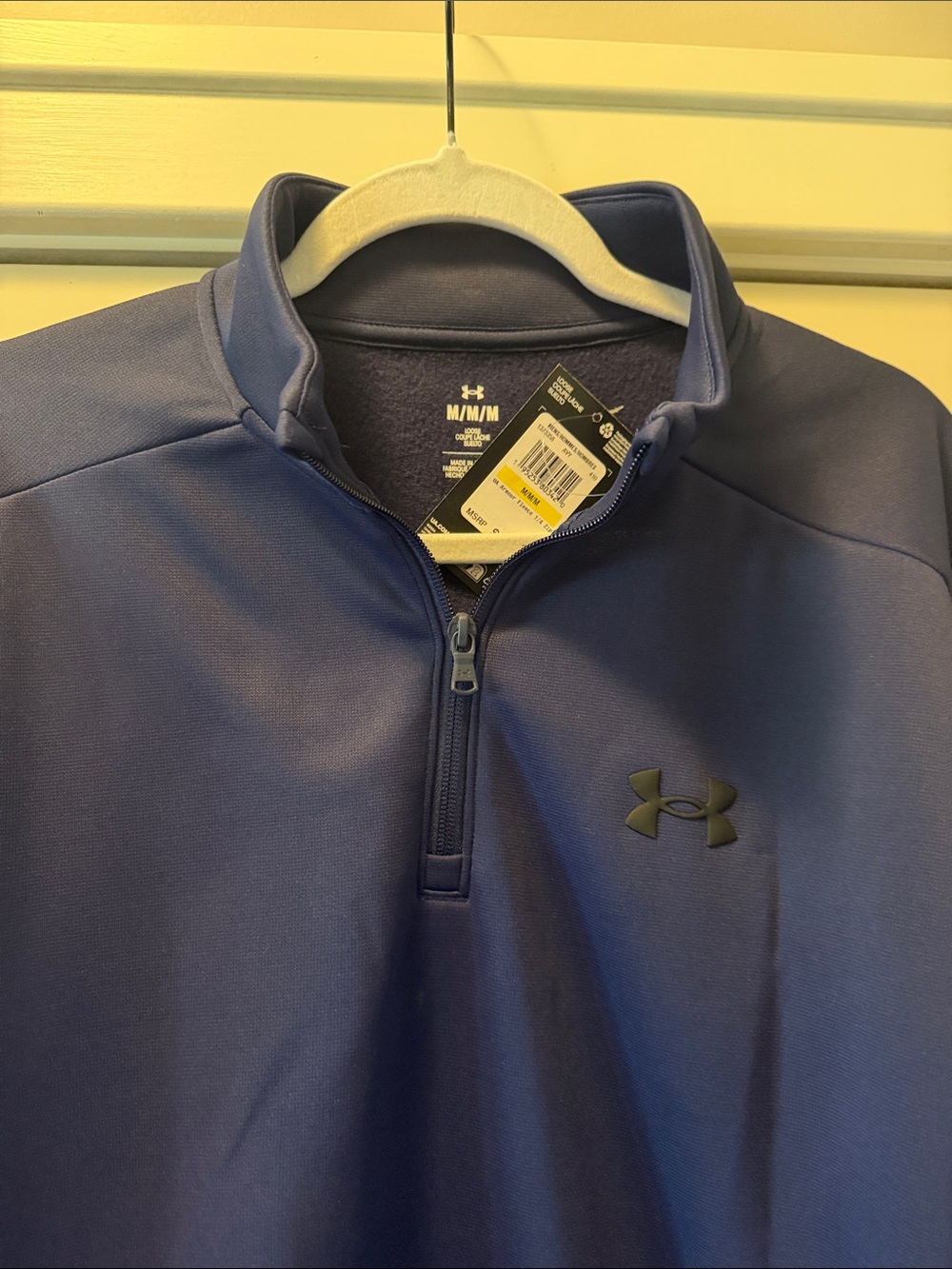 NWT Under Armour Men's Quarter-Zip Pullover - Navy Blue size M